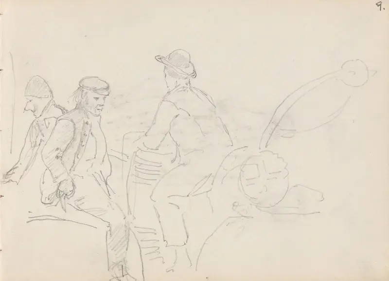 Tre mansfigurer av Adolph Tidemand