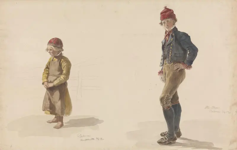 Två pojkar, Dalarna av Adolph Tidemand
