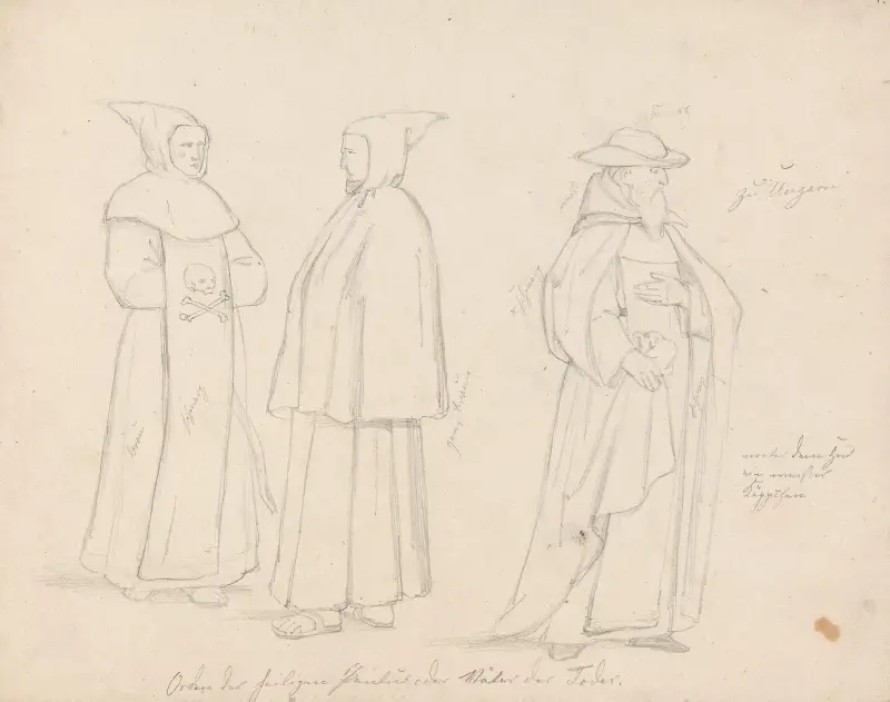 Drei Paulinermönche von Adolph Tidemand