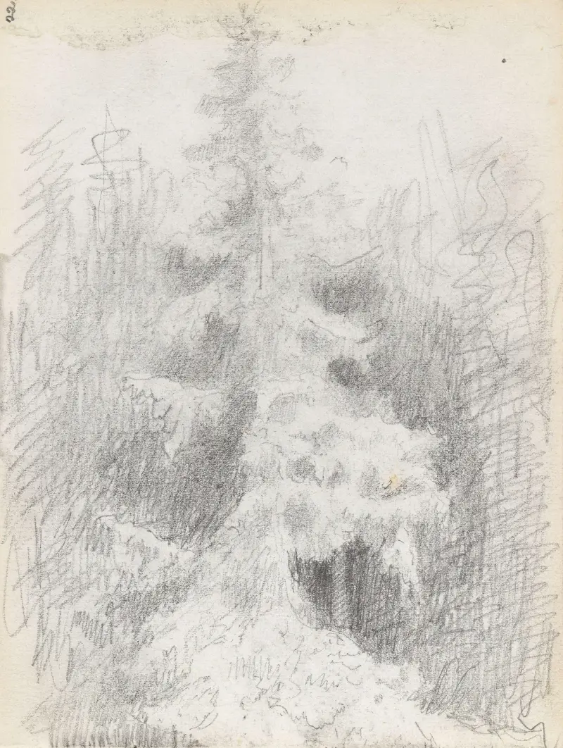 Trestudie, Hen av Adolph Tidemand
