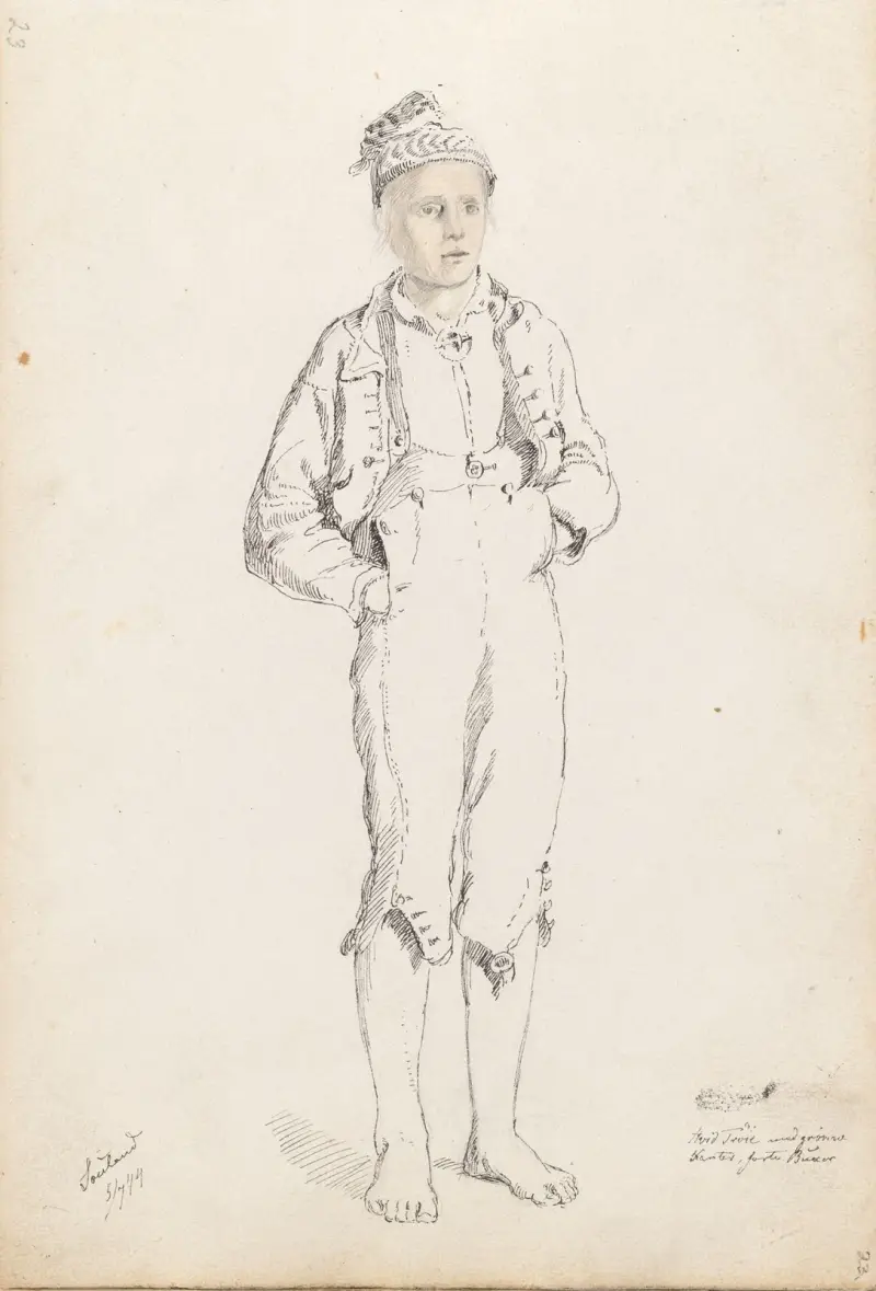 Ung gutt, Sauland av Adolph Tidemand