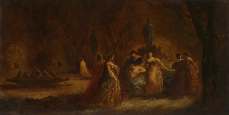 A Woodland Fête av Adolphe Monticelli
