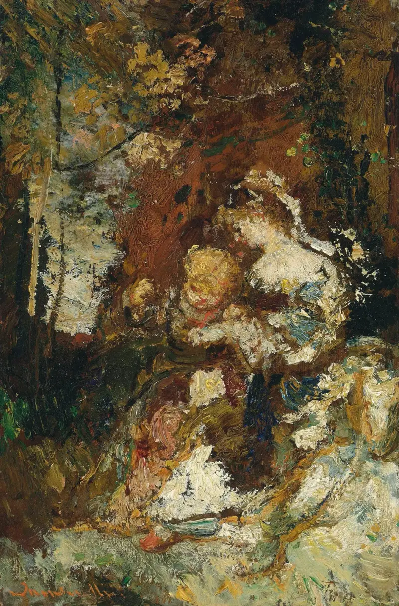La Leçon av Adolphe Monticelli
