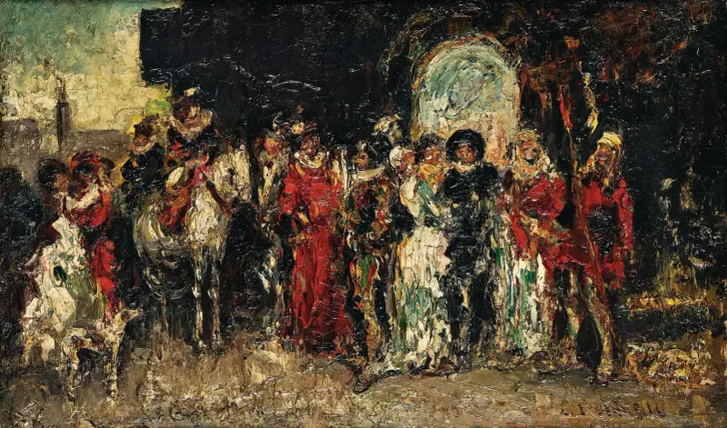 Szene aus Faust von Adolphe Monticelli