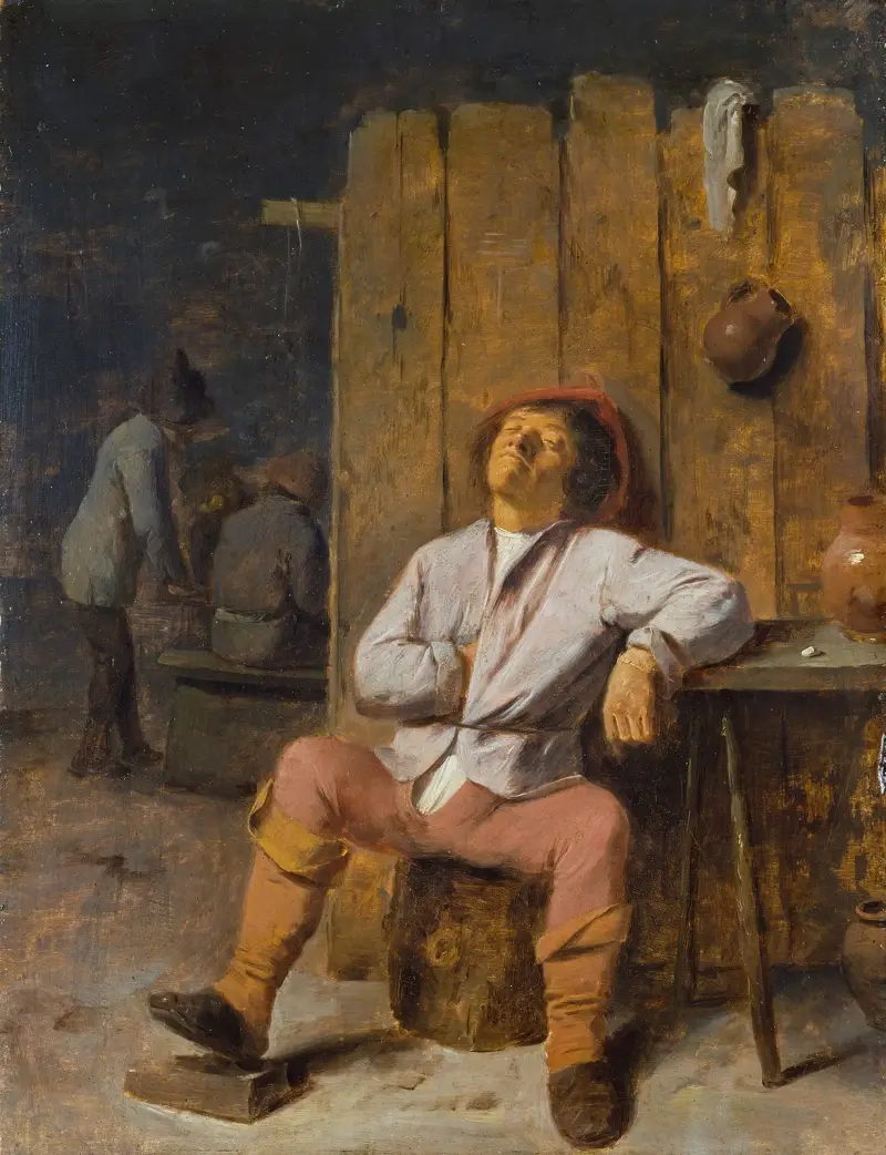 Spící sedlák, Adriaen Brouwer