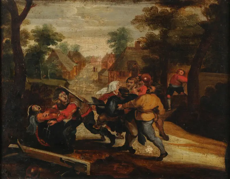 La partie de cartes dramatique av Adriaen Brouwer