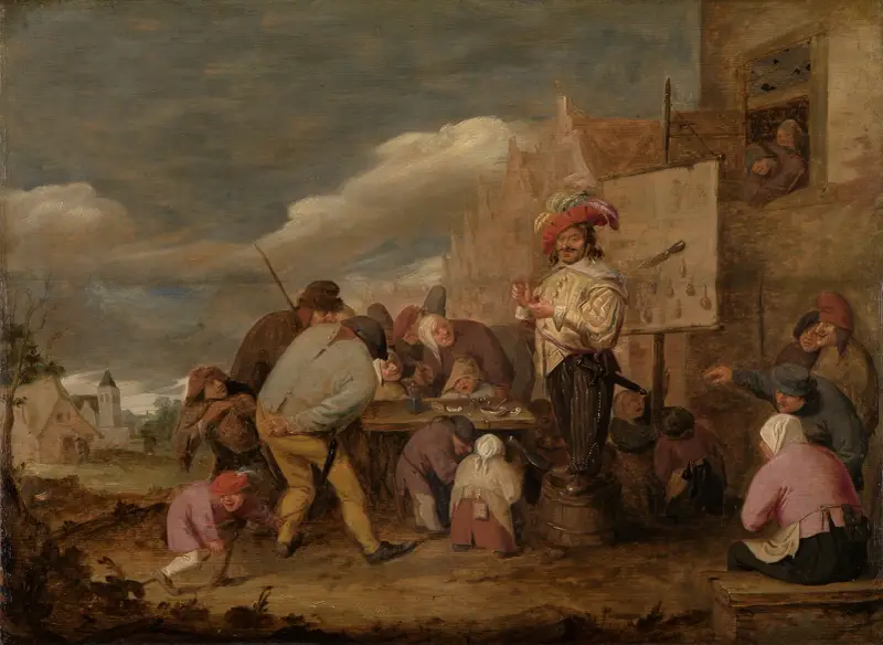 The quack doctor av Adriaen Brouwer