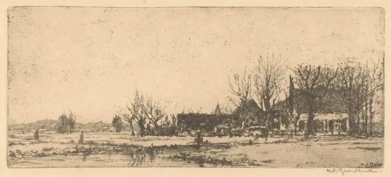 Gård vid Voorburg av Willem Adrianus Grondhout