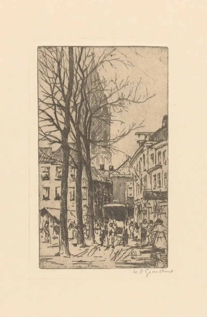 Figur på gata i Haag av Willem Adrianus Grondhout