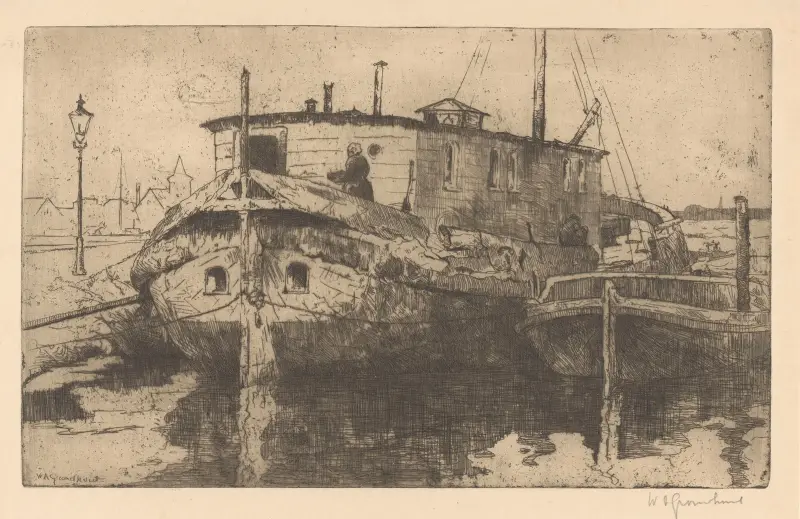 Laakhaven in Den Haag av Willem Adrianus Grondhout