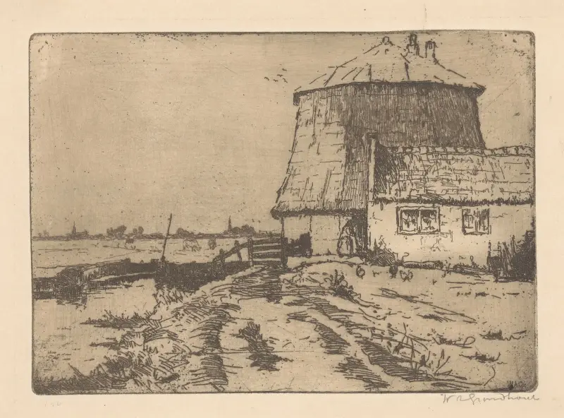 Windmühlen ohne Flügel in Voorburg von Willem Adrianus Grondhout