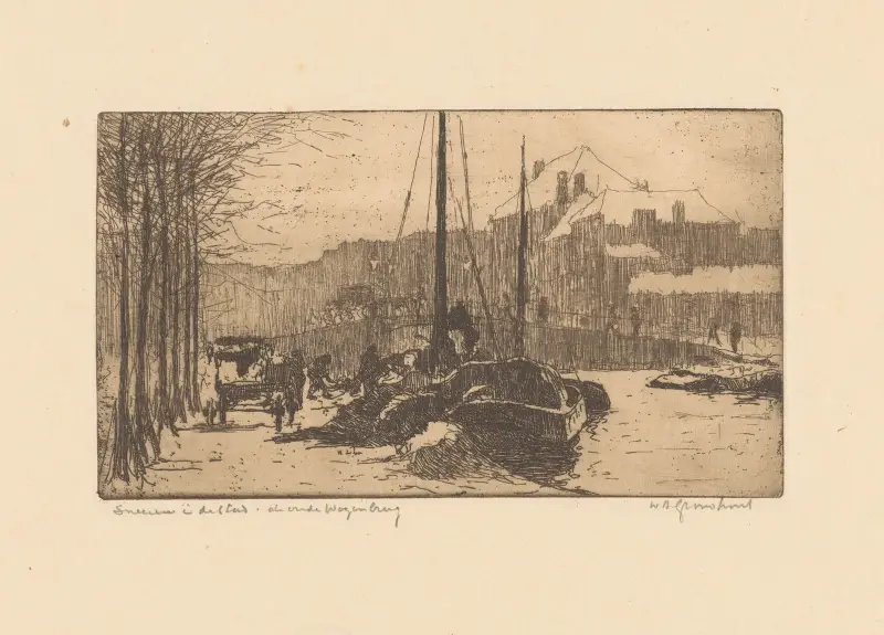 Snö i staden av Willem Adrianus Grondhout