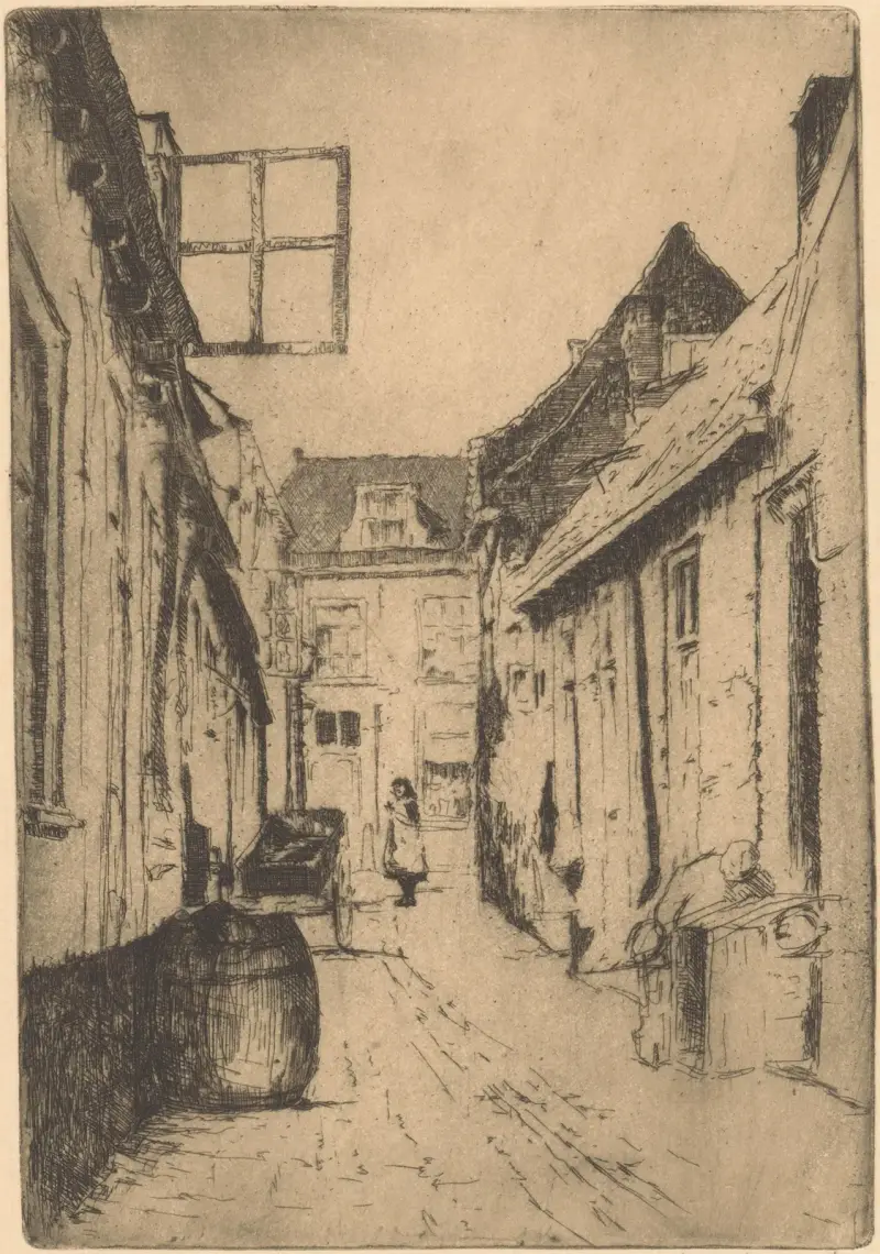 Straße in Voorburg von Willem Adrianus Grondhout
