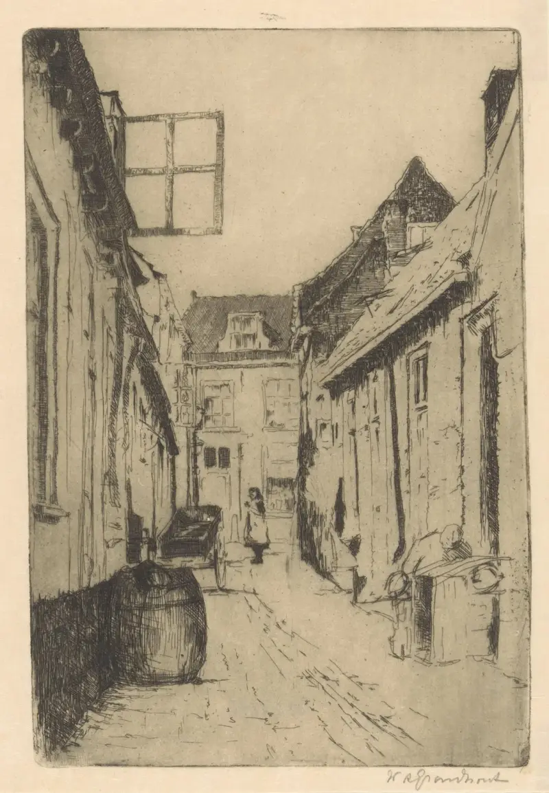 Gränd i Voorburg av Willem Adrianus Grondhout