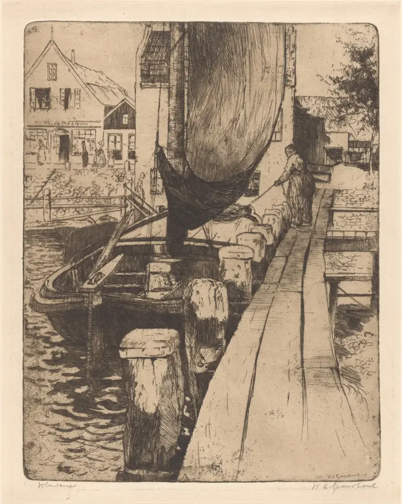 Volendam av Willem Adrianus Grondhout