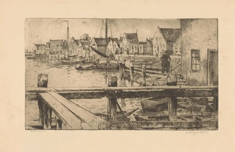Volendam av Willem Adrianus Grondhout