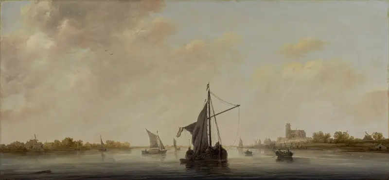 A View of the Maas at Dordrecht av Aelbert Cuyp
