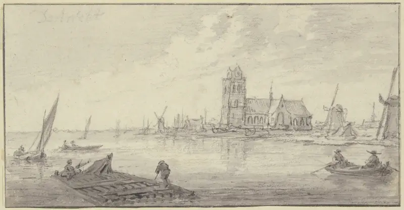 Rafters off Dordrecht av Aelbert Cuyp
