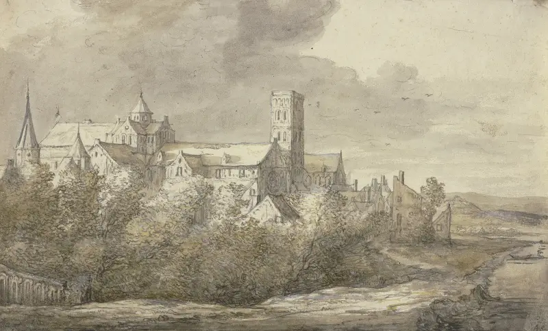 St. Mary’s church in Utrecht av Aelbert Cuyp