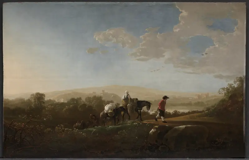 Resenärer i kuperad landsbygd av Aelbert Cuyp
