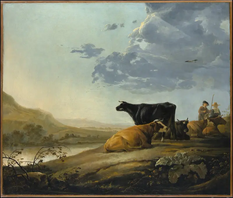 Unga boskapsvaktare med kor av Aelbert Cuyp
