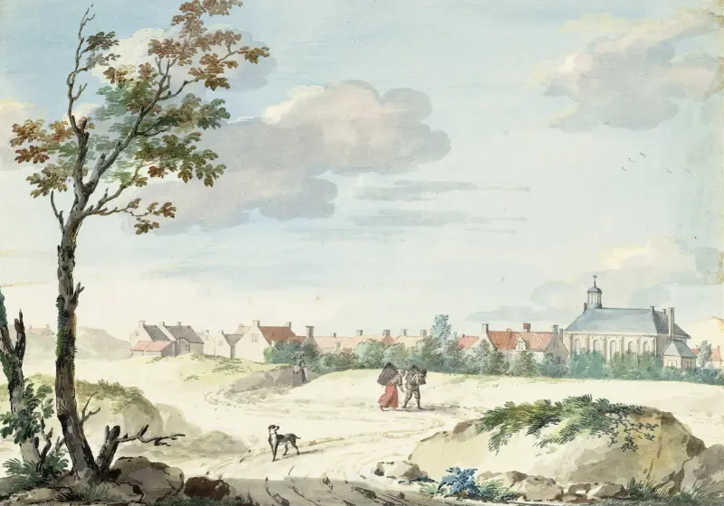 Byn Terheijden av Aert Schouman