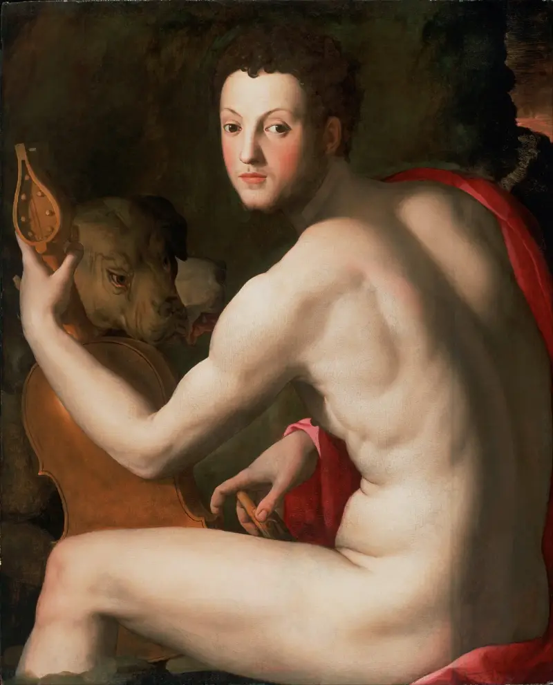 Portrait of Cosimo I de’ Medici as Orpheus av Agnolo Bronzino