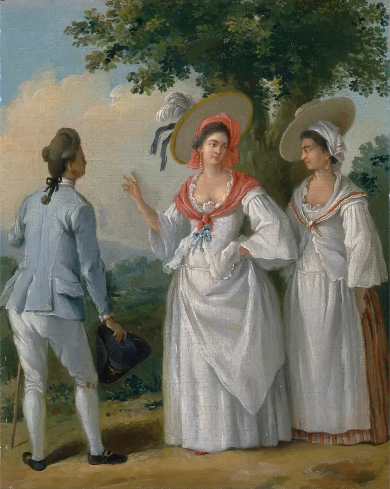 Free West Indian Creoles In Elegant Dress av Agostino Brunias