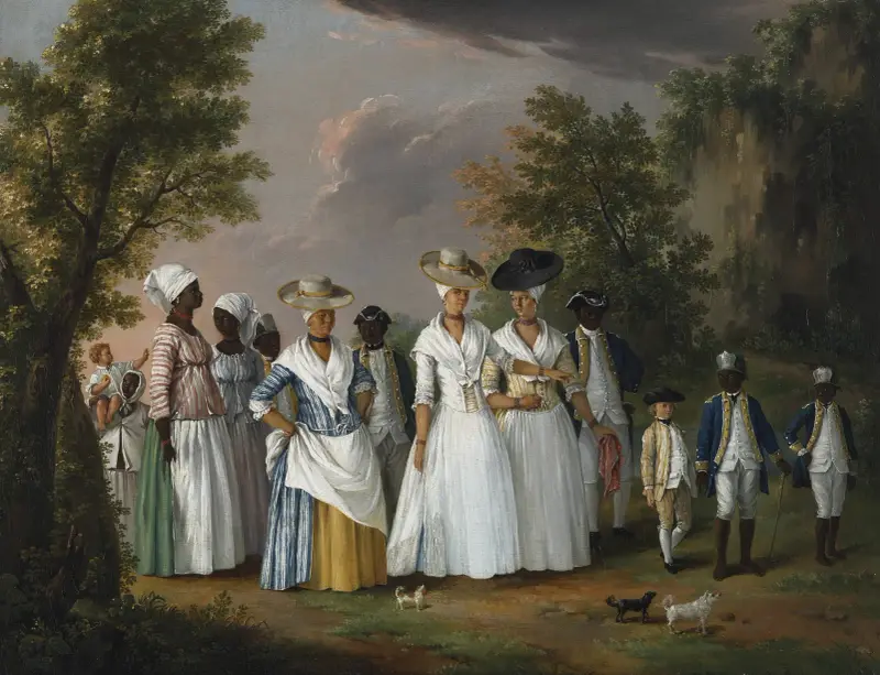 Free Women Of Color With Their Children And Servants In A Landscape av Agostino Brunias