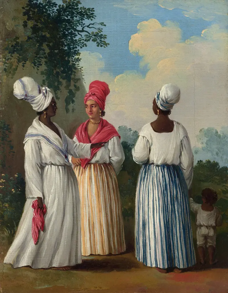 Free women of Dominica with child av Agostino Brunias
