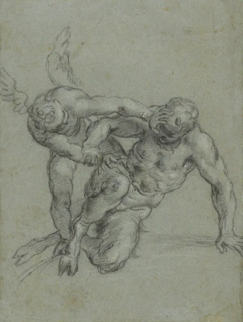 Amor přemáhá Pana, Agostino Carracci