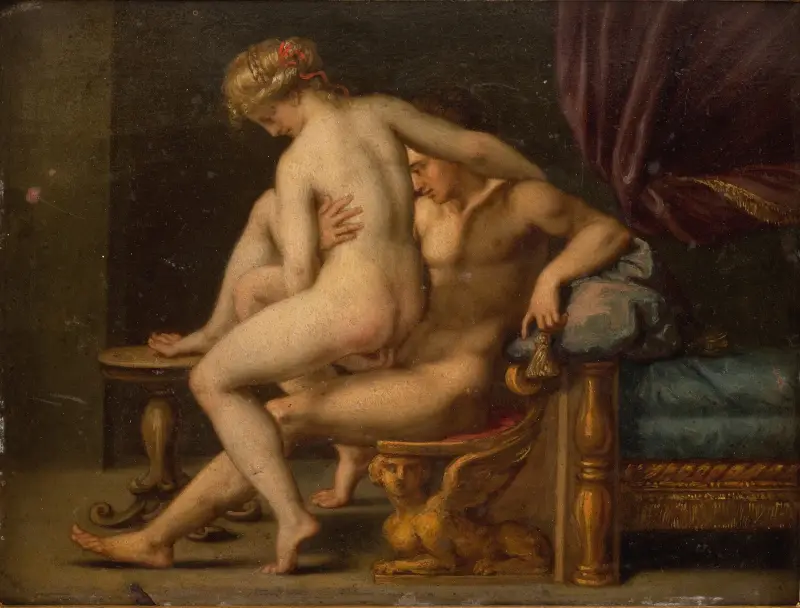 Nuditet med mand og kvinde, 1572 – nr 1 av Agostino Carracci