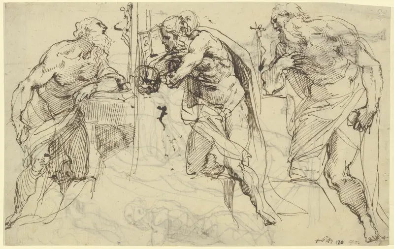 Studien zu einem Heiligen Hieronymus, 1602 – nr 2 av Agostino Carracci