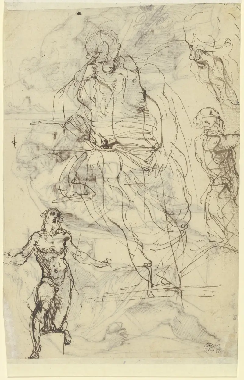 Studien zu einem Heiligen Hieronymus, 1602 – Nr. 1 von Agostino Carracci