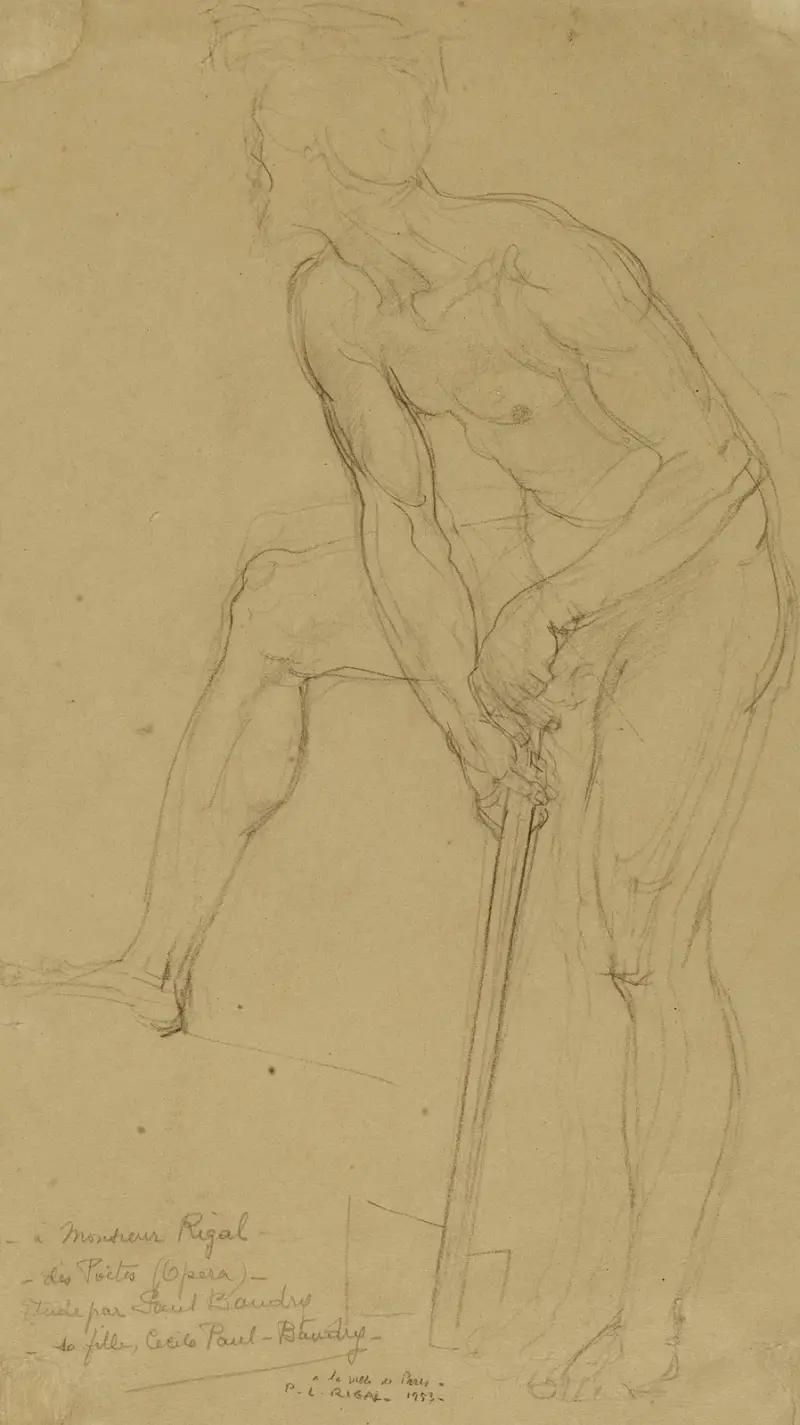 Stehender nackter Mann von Paul-Jacques-Aimé Baudry