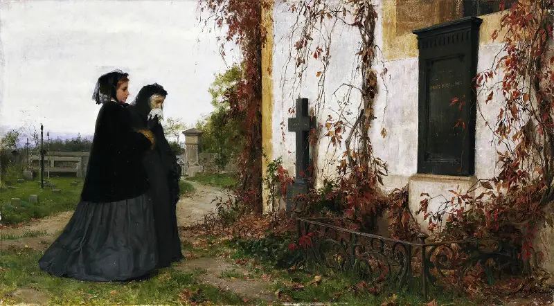 På kyrkogården av Albert Anker