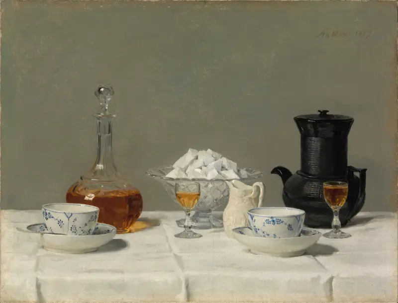 Stilleben mit Kaffee von Albert Anker