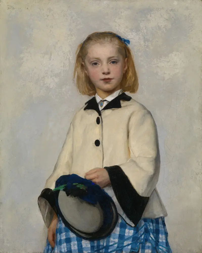 The artist’s daughter Louise av Albert Anker