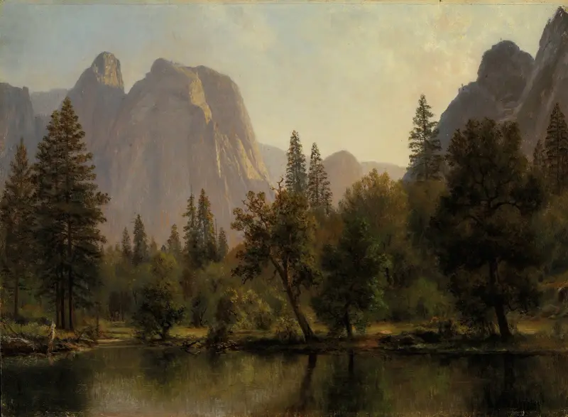 Cathedral Rocks, Yosemite Valley av Albert Bierstadt