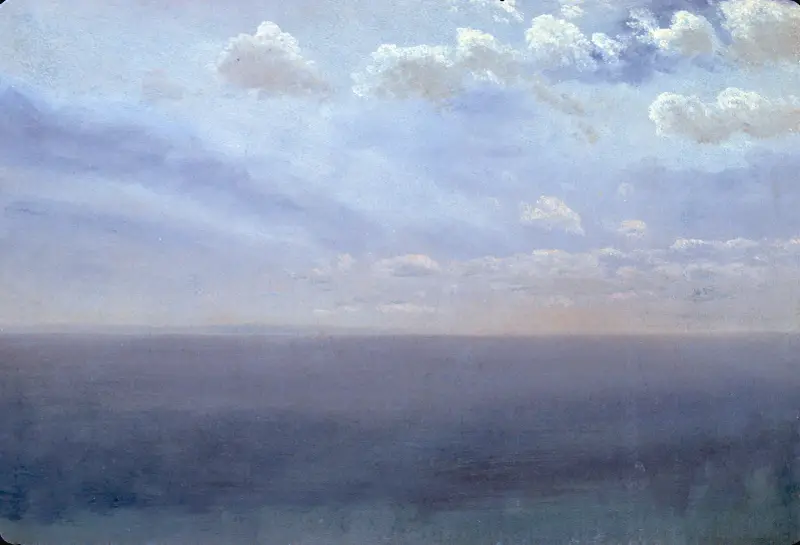 Molnstudie med hav och himmel av Albert Bierstadt