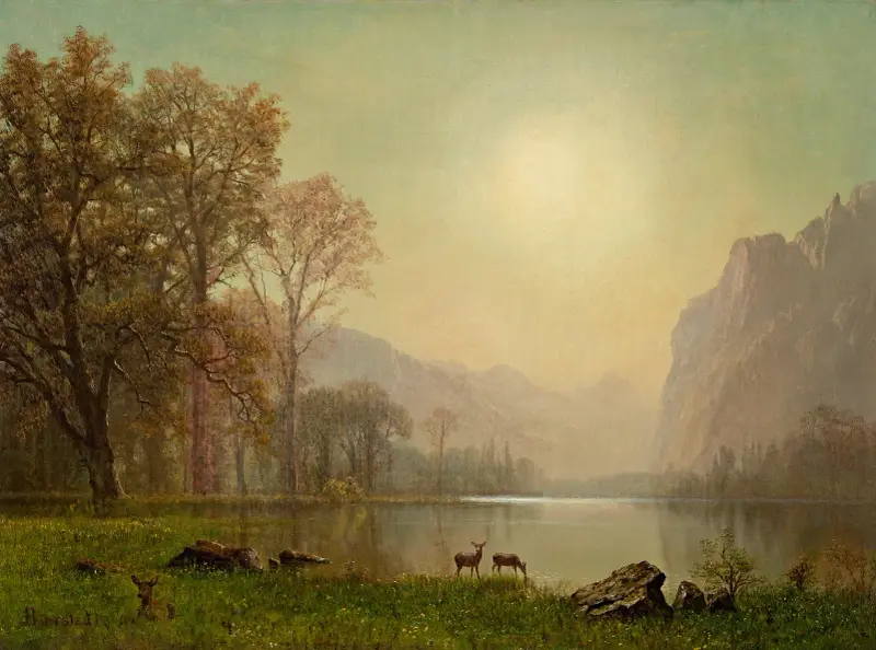 Dawn in the Rockies av Albert Bierstadt