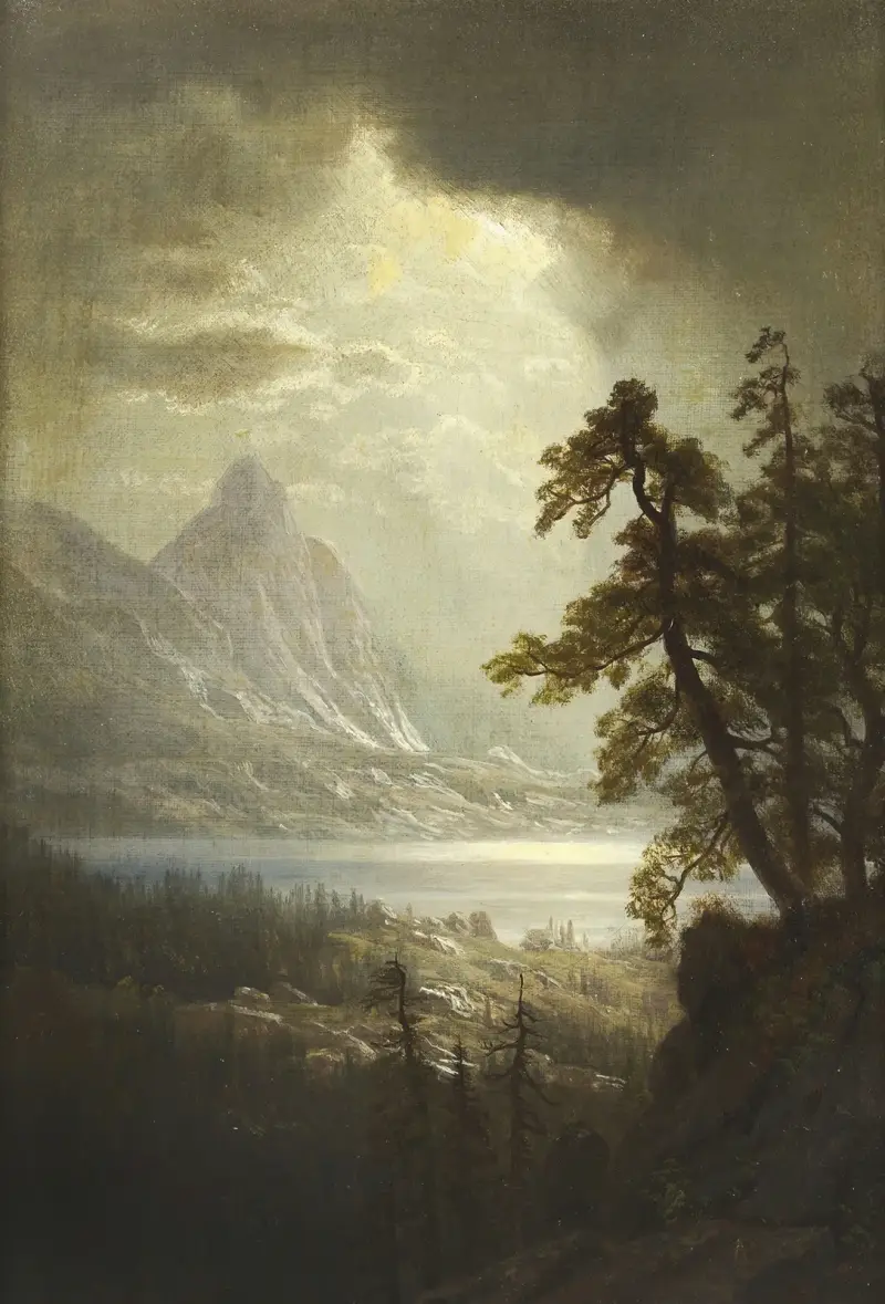 Estes Park Morning, Colorado av Albert Bierstadt