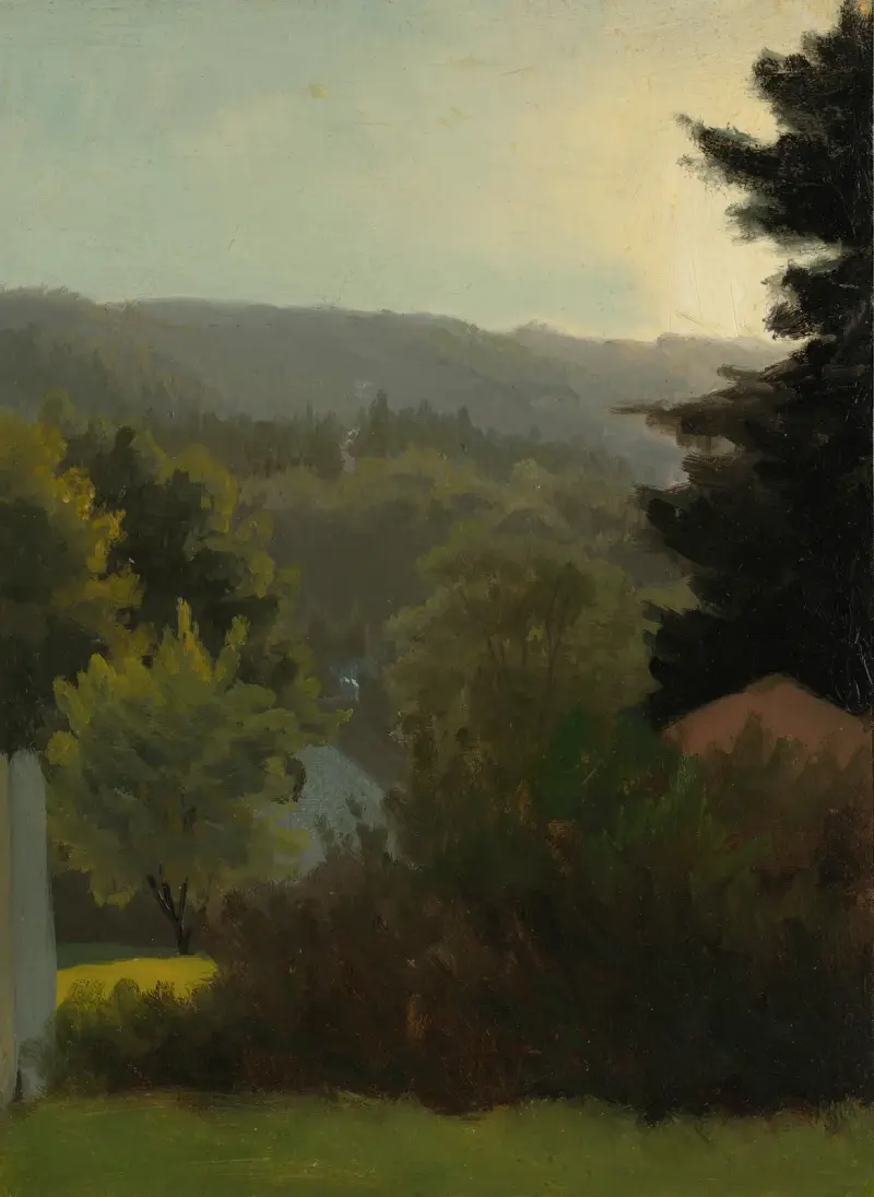 Bewaldete Hügel von Albert Bierstadt