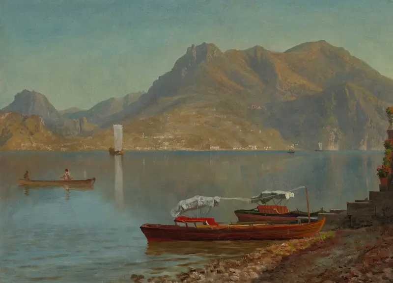 Lake Como av Albert Bierstadt