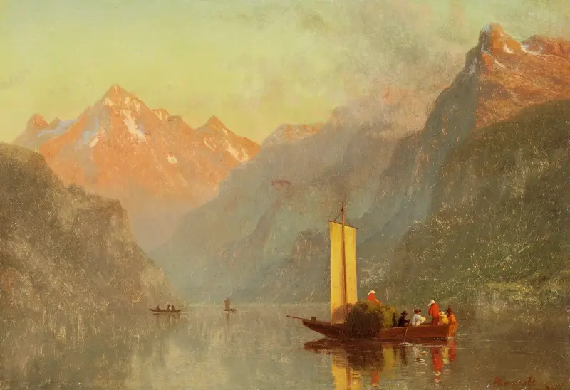 Luzernsjön, Schweiz av Albert Bierstadt