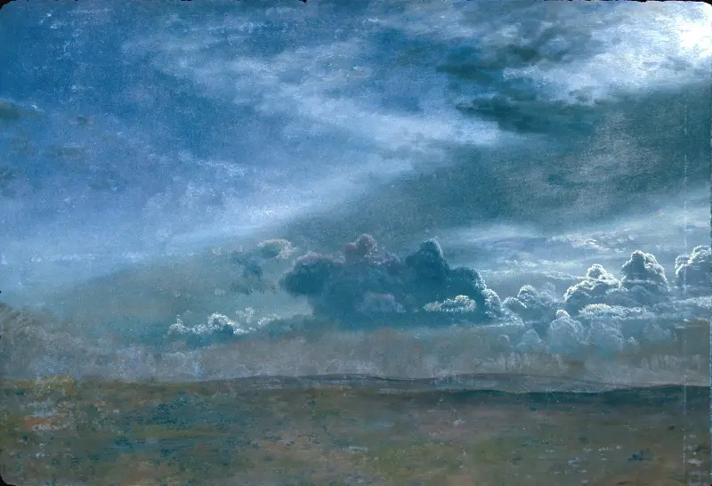Landschaft mit stürmischen Wolken von Albert Bierstadt