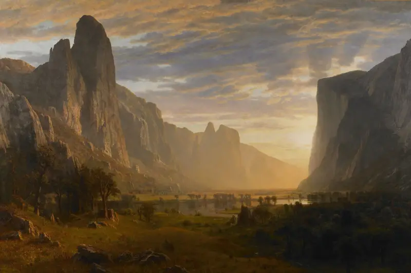 Utsikt över Yosemitedalen, Kalifornien av Albert Bierstadt