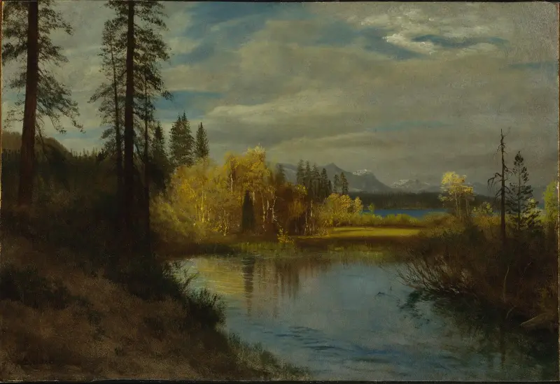 Utlopp vid Lake Tahoe av Albert Bierstadt