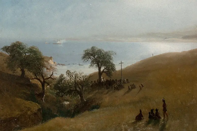 Studie inför Entrén till Monterey av Albert Bierstadt