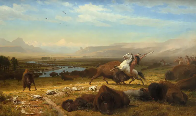 Den sista av bufflarna av Albert Bierstadt